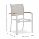 Aluminum-frame dining set – no rust, perfect for coastal areas (stands up to salt air!）（TC115B+YB202B)