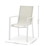 Aluminum-frame dining set – no rust, perfect for coastal areas (stands up to salt air!).TC088B&YB233