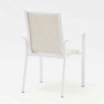 Aluminum-frame dining set – no rust, perfect for coastal areas (stands up to salt air!).TC088B&YB233