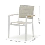 Aluminum-frame dining set – no rust, perfect for coastal areas (stands up to salt air!).TC095&YB232