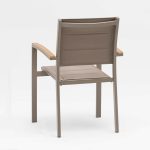 Aluminum-frame dining set – no rust, perfect for coastal areas (stands up to salt air!).TC114&YB202