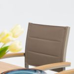 Aluminum-frame dining set – no rust, perfect for coastal areas (stands up to salt air!).TC114&YB202