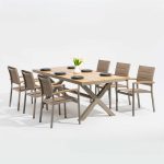 Aluminum-frame dining set – no rust, perfect for coastal areas (stands up to salt air!).TC114&YB202