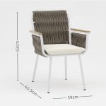 Aluminum-frame dining set – no rust, perfect for coastal areas (stands up to salt air!).TC122&YT318