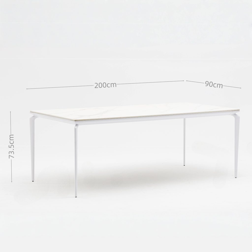 Aluminum-frame dining set – no rust, perfect for coastal areas (stands up to salt air!）（TC115B+YB202B)