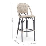 Aluminum PE Wicker Bar Stool（YT244）
