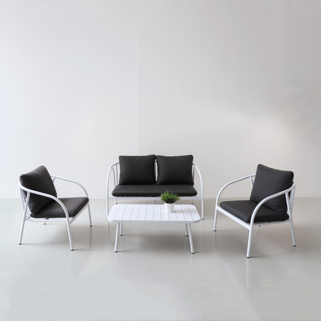 All – Aluminum Frame Sofa: Cushioned Comfort for Patio & Garden(S269)